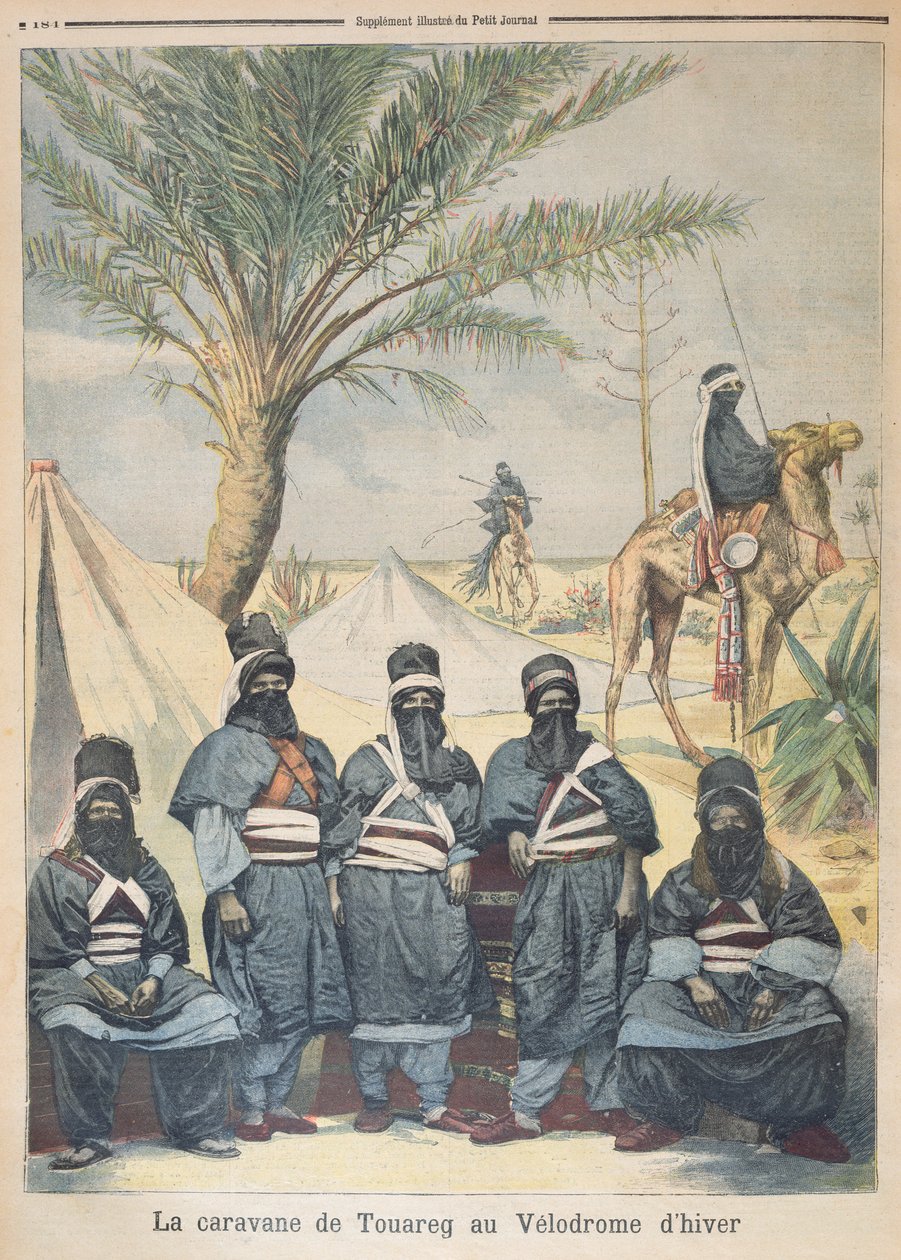 विंटर वेलोड्रोम में तुआरेग कारवां, ले पेटिट जर्नल से चित्रण, 4 जून 1894 द्वारा फ्रेंच स्कूल