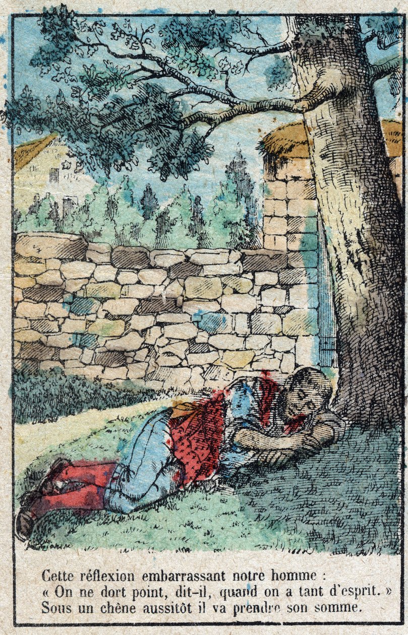 बलूत का फल और कद्दू। जीन डे ला फोंटेन (1621-95) द्वारा दंतकथाएं। 19वीं शताब्दी के अंत से एपिनल का इमेजिंग। द्वारा फ्रेंच स्कूल