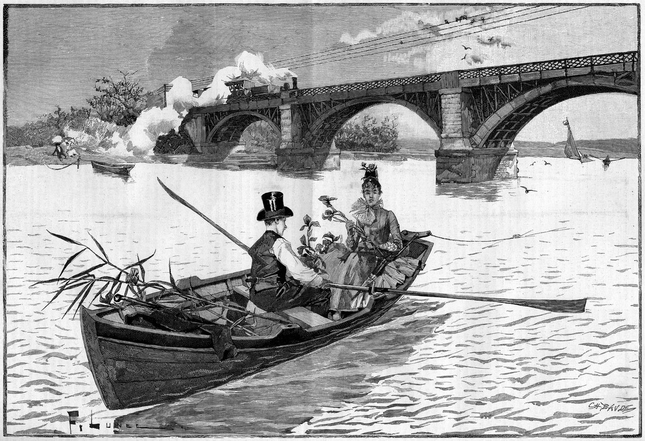 पेरिस का परिवेश, 1887 में अर्जेंटीना में एक रविवार। द्वारा फ्रेंच स्कूल