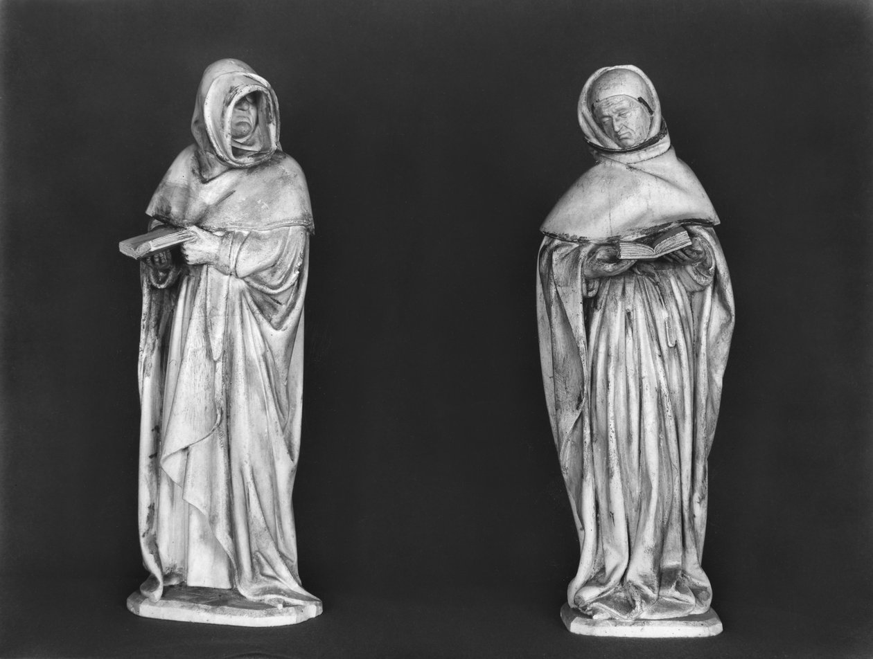 ड्यूक जीन डी बेरी (1340-1416) की कब्र से दो शोककर्ता, c.1450-53 (अलाबर) द्वारा फ्रेंच स्कूल