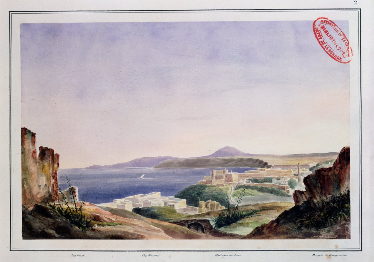 ओल्ड कसाब से ओरन का दृश्य, c.1830 (कागज पर wc) द्वारा फ्रेंच स्कूल