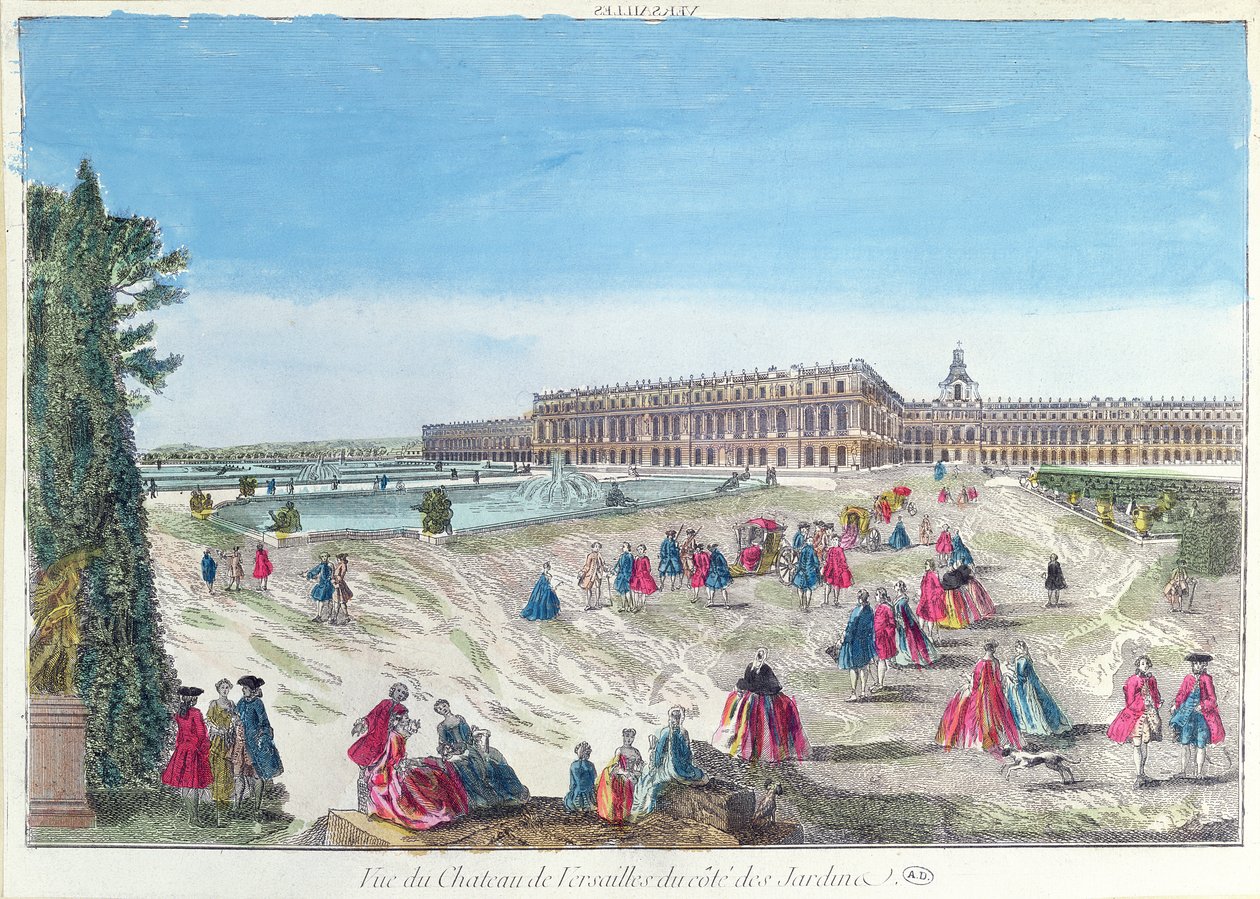 गार्डन से Chateau de Versailles का दृश्य द्वारा फ्रेंच स्कूल
