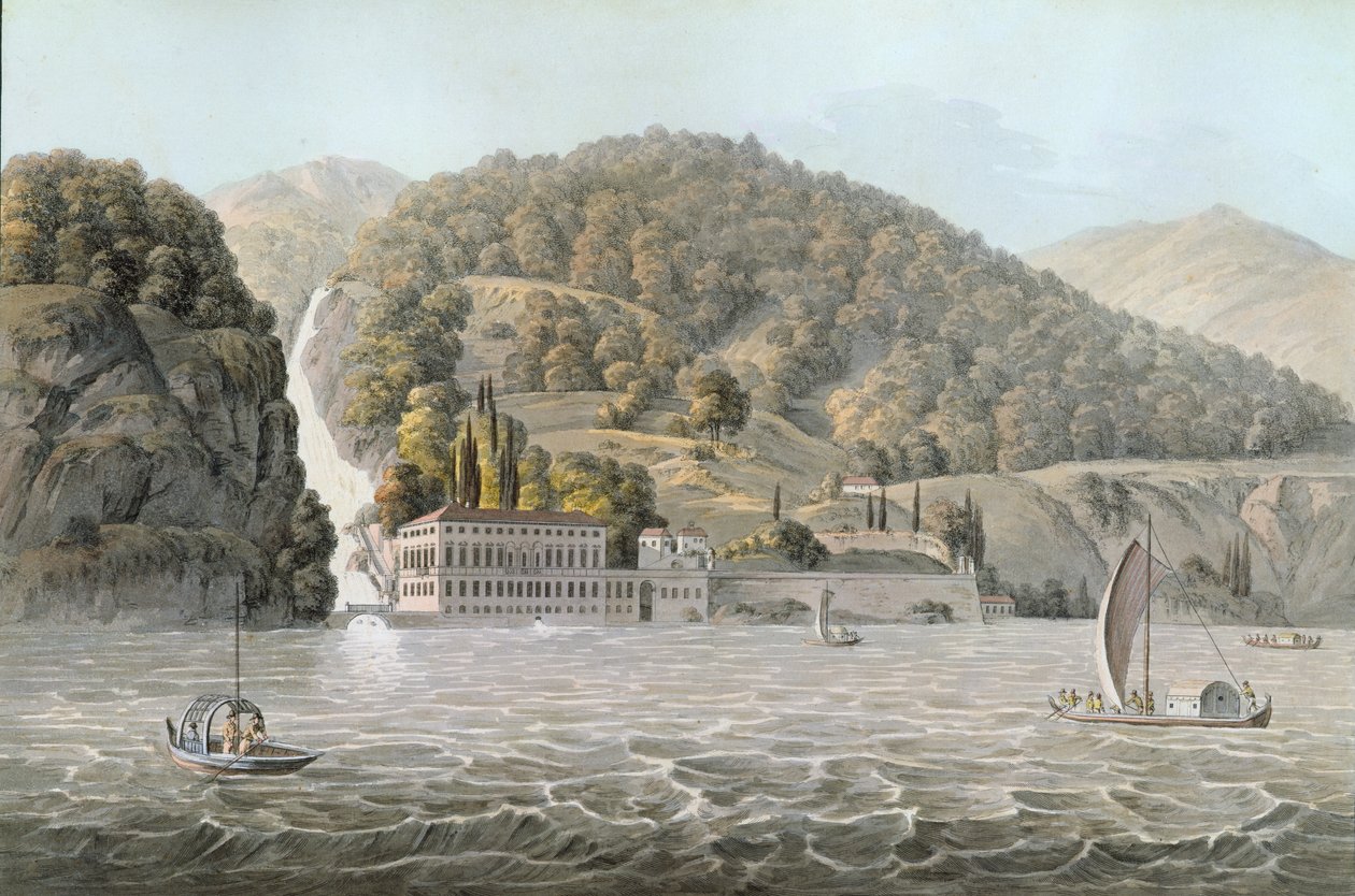 विला प्लिनियाना, कोमो झील, 1803 द्वारा फ्रेंच स्कूल