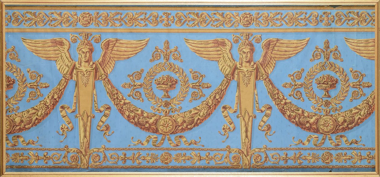 वालपेपर फ्रीज फ्रॉम द कांसुलेट पीरियड, c.1800 द्वारा फ्रेंच स्कूल