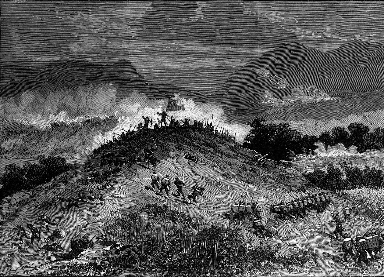 पेरू और बोलीविया और चिली के बीच प्रशांत युद्ध (1879-1884) - लॉस एंजिल्स की लड़ाई - 22 मार्च March द्वारा फ्रेंच स्कूल