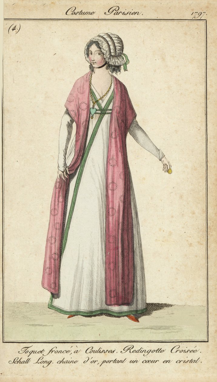 Directoire के फैशन में महिला द्वारा फ्रेंच स्कूल