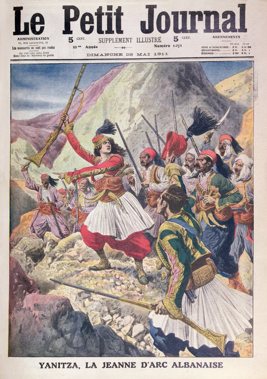 यानित्ज़ा, द अल्बियन जोन ऑफ़ आर्क, ले पेटिट जर्नल से, 28 मई 1911 द्वारा फ्रेंच स्कूल