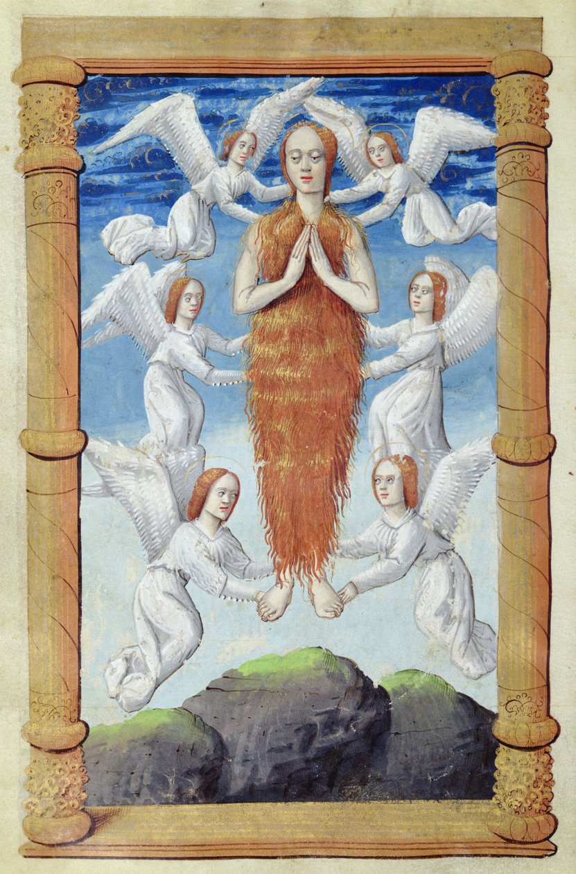 fol.97v मैरी मगदलीनी की मान्यता, हेयर्स डे रोम से द्वारा फ्रेंच स्कूल