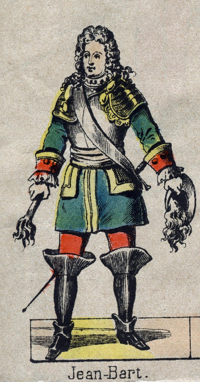 जीन बार्ट (1650-1702), फ्रांसीसी नाविक, प्राइवेटर का चित्र। 19वीं सदी के अंत से एपिनल की छवि। द्वारा फ्रेंच स्कूल