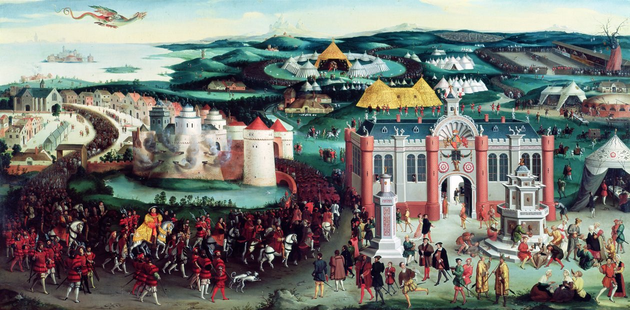 गोल्ड ऑफ द क्लॉथ ऑफ द गोल्ड, 7 जून 1520 को हंस होल्बिन द एल्डर (14605-1524) के बाद बैठक द्वारा फ्रेडरिक बाउटरवेक