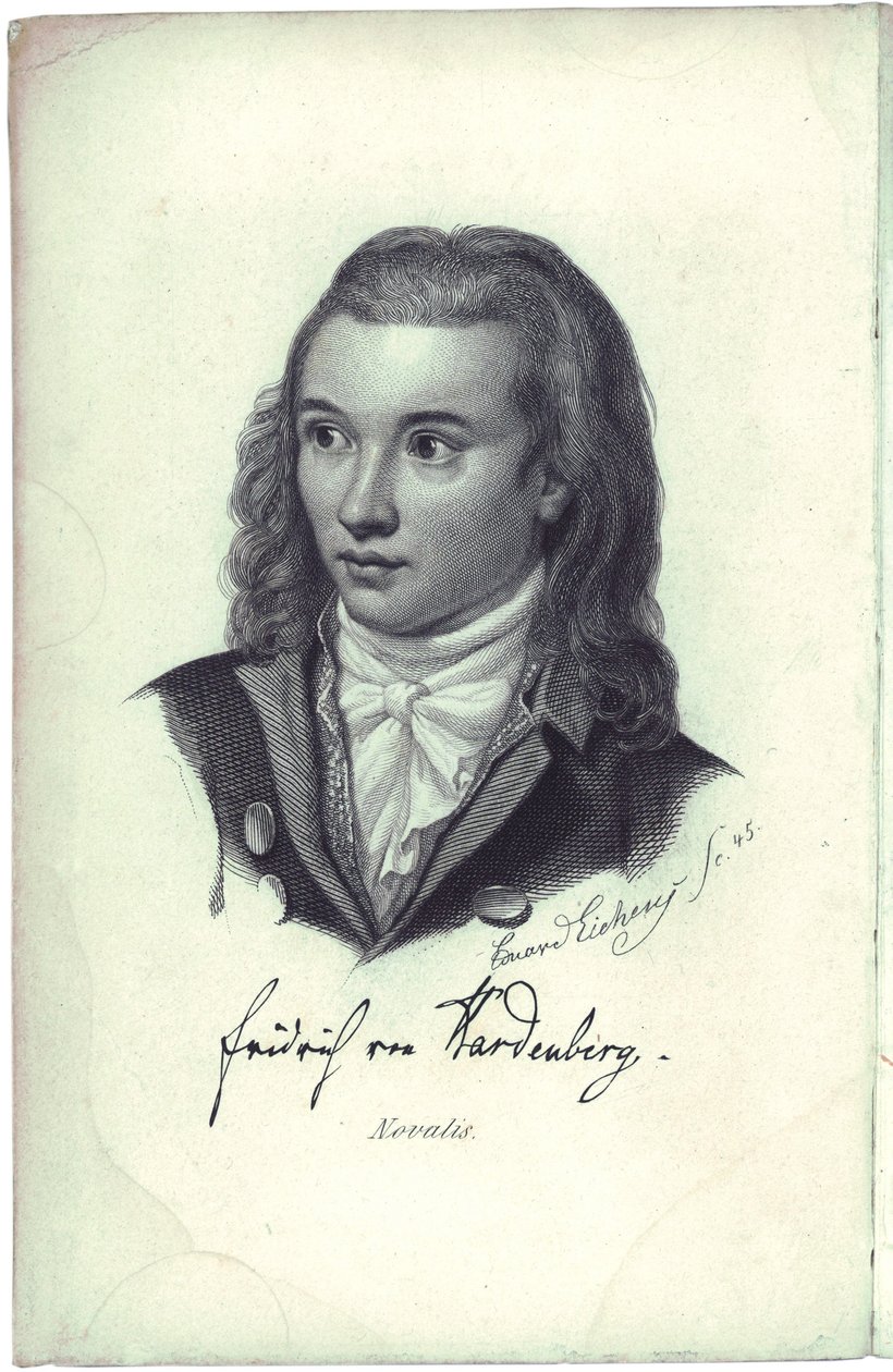कवि नोवालिस का चित्रण 1772-1801, 1845 द्वारा फ्रेडरिक एडुर्ड आइचेंस