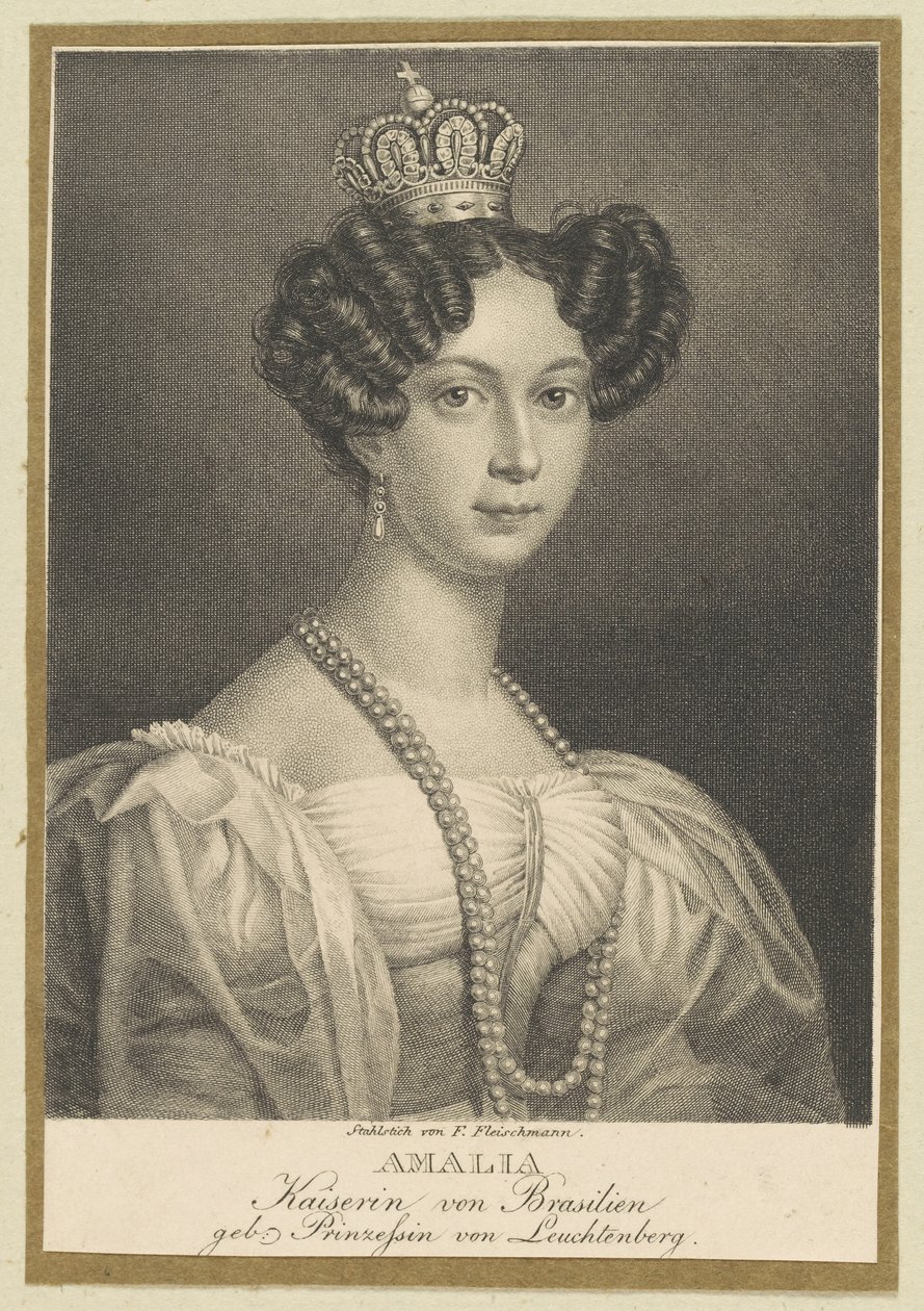 1812-1873 के ल्यूचेनबर्ग के एमेले, ब्राजील की महारानी, 1830। द्वारा फ्रेडरिक फ्लेशमैन
