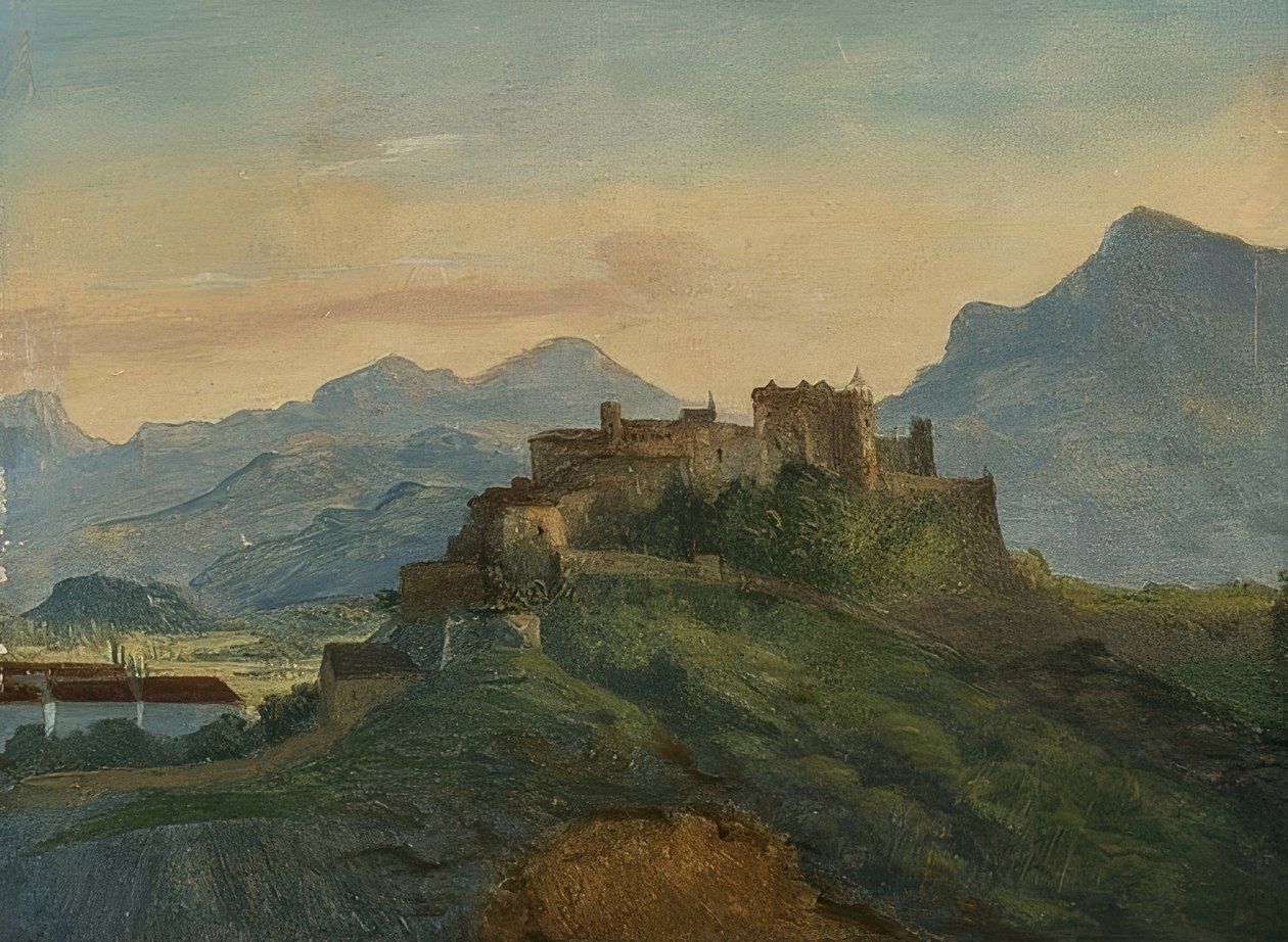 होहेन्सलज़बर्ग किले। 1826-35 के आसपास द्वारा फ्रेडरिक लूस