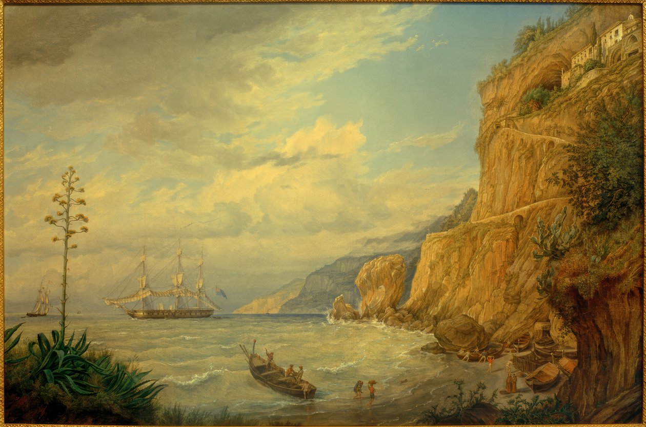 F.Thöming, Capalin मठ Amalfi के पास द्वारा फ्रेडरिक थोमिंग