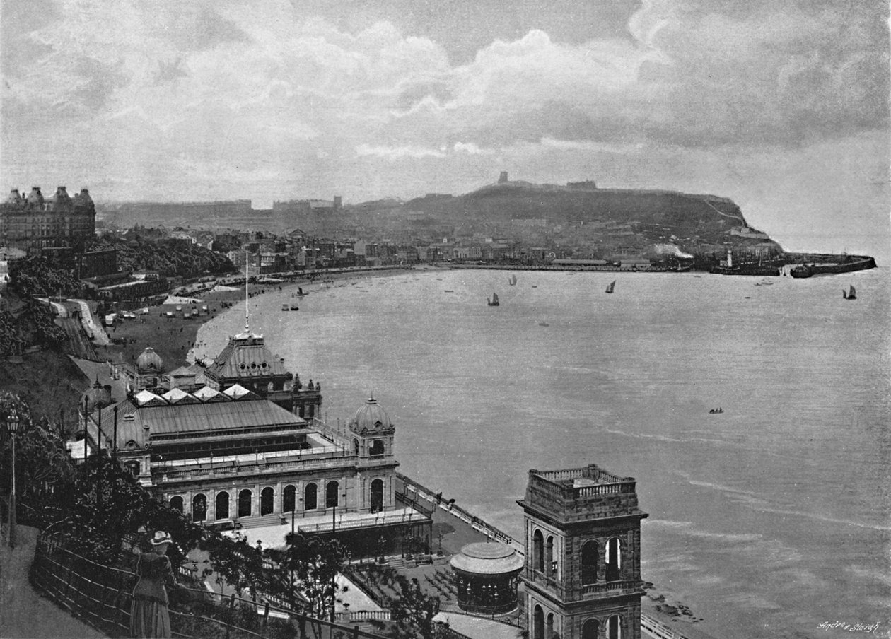 स्कारबोरो: द साउथ बे एंड स्पा, c1896 द्वारा फ्रिथ और सह
