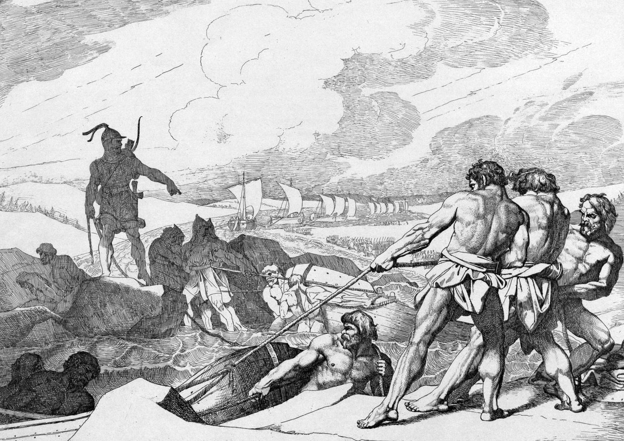 कॉन्स्टेंटिनोपल के खिलाफ नोवगोरोड्स अभियान का ओलेग, 1839 से पहले द्वारा फ्योडोर एंटोनोविच ब्रूनी