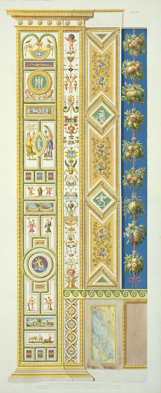 &39;वेटिकन में राफेल द्वारा राफ्टेल से&39;, वेटिकन में राफेल से पैनल, जियोवानी ओटावियानी द्वारा उत्कीर्ण (c.1735-1808) c.1772-77 (हाथ से रंगीन उत्कीर्णन) प्रकाशित द्वारा जी। और कैम्पोरसी, पी। सवेराल्ली