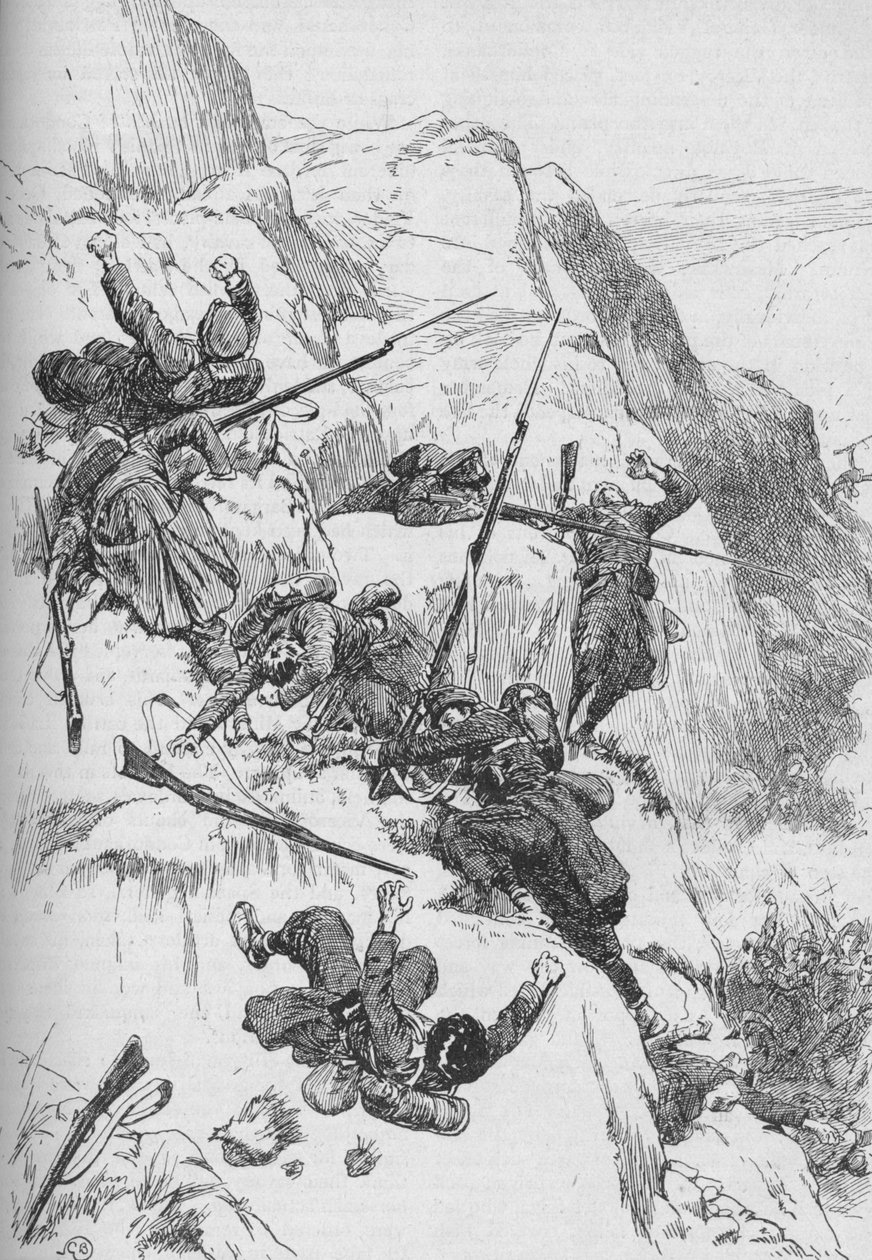 द रूटेड स्पैनियार्ड्स ने बीहड़ पक्षों पर चढ़ाई की, 1902 द्वारा जीबी