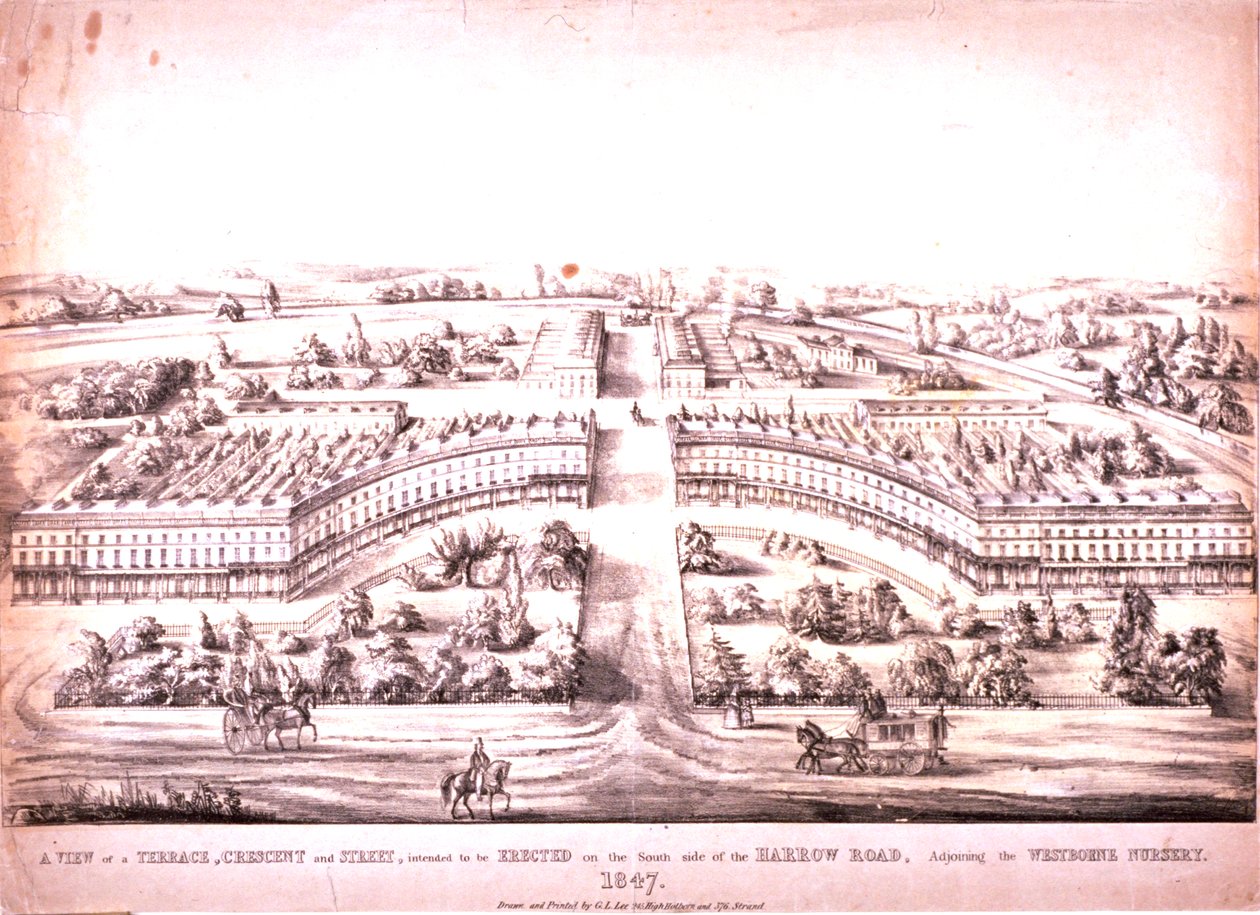 हैरो रोड, पैडिंगटन, 1847 द्वारा जीएल ली