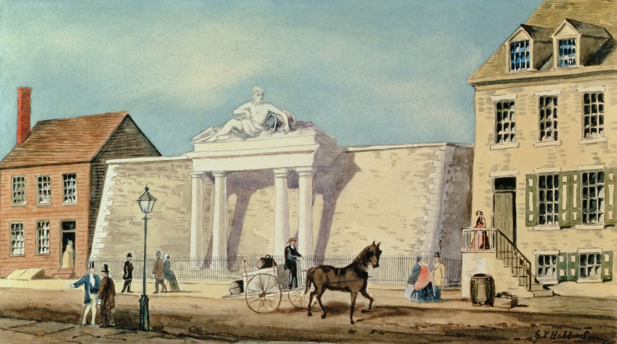 मैनहट्टन कंपनी जलाशय, 1825 द्वारा जीपी हॉल और बेटा