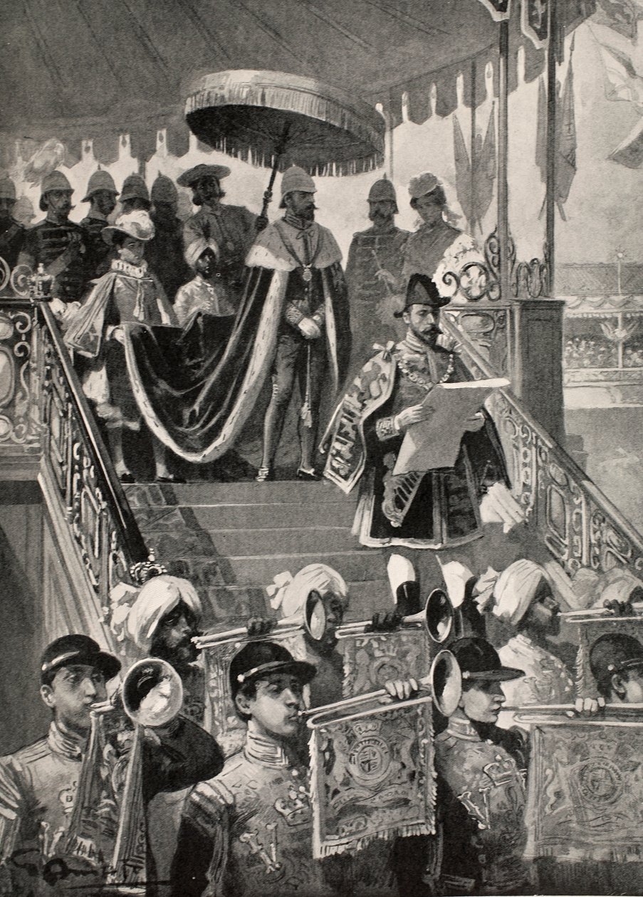 &39;द इलस्ट्रेटेड लंदन न्यूज&39;, 1902 से, दिल्ली में नए साल के दिन, 1877 में ब्रिटिश क्राउन के भारतीय इंपीरियल शीर्षक का पहला उद्घोषण द्वारा जीएस अमतो