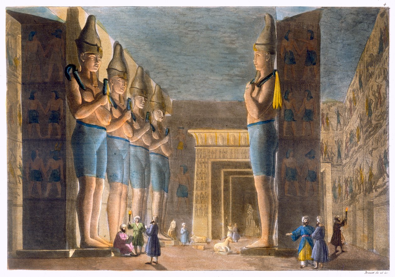 रामसेस II का मंदिर, अबू सिंबल, मिस्र, c1820-1839 द्वारा जी ब्रामती