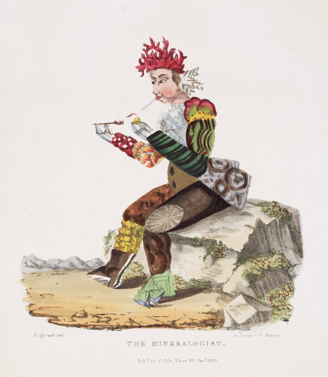 द मिनरलोगिस्ट, 1820 द्वारा जी। स्प्राट