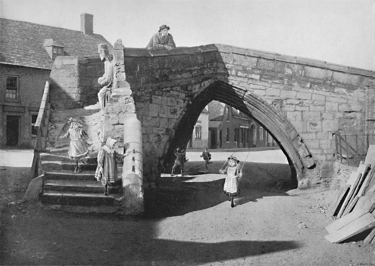 क्राउनलैंड, लिंकनशायर में पुराना पुल, c1896 द्वारा जीडब्ल्यू विल्सन एंड कंपनी