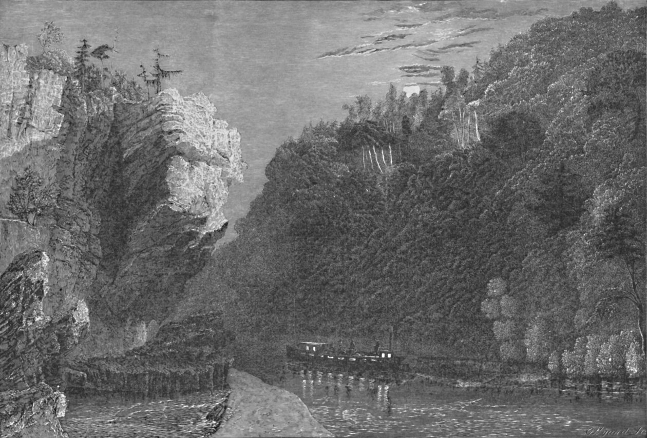 एरी कैनाल पर ब्लफ, लिटिल फॉल्स के पास, 1883 द्वारा जी। व्यंद