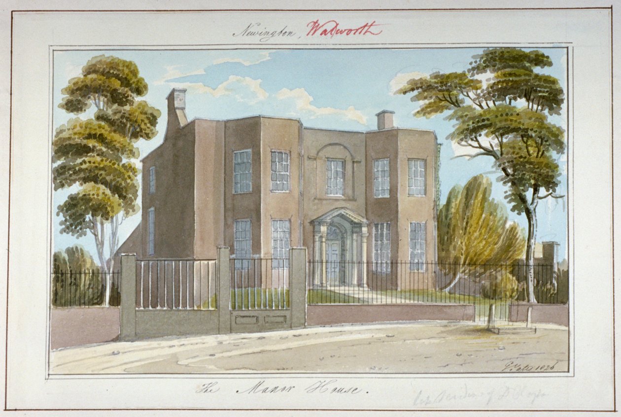 मैनर हाउस, न्यूटन, साउथवार्क, लंदन, 1826 द्वारा जी येट्स
