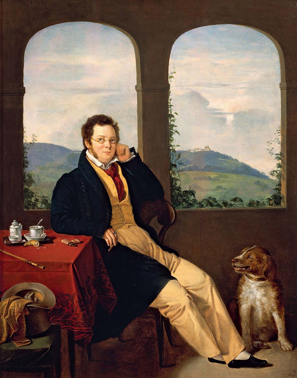 फ्रांज शूबर्ट का पोर्ट्रेट 1797-1828, 1827। द्वारा गेबर मेलेग