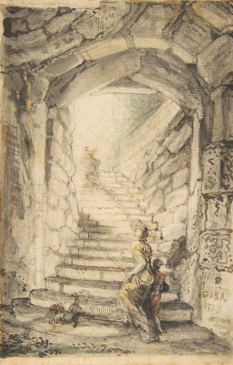 घुमावदार सीढ़ी, 1778-79। द्वारा गेब्रियल डी सेंट औबिन