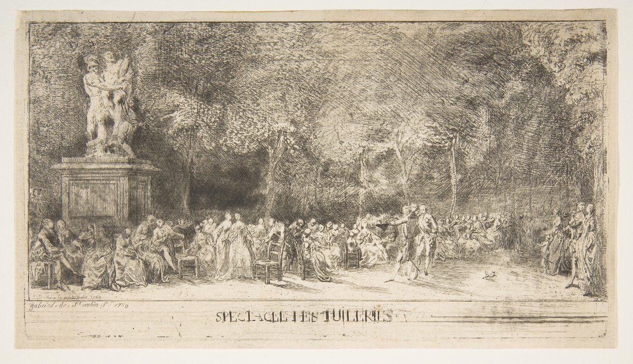 Tuileries में दृश्य: कुर्सियाँ, 1760। द्वारा गेब्रियल डी सेंट औबिन