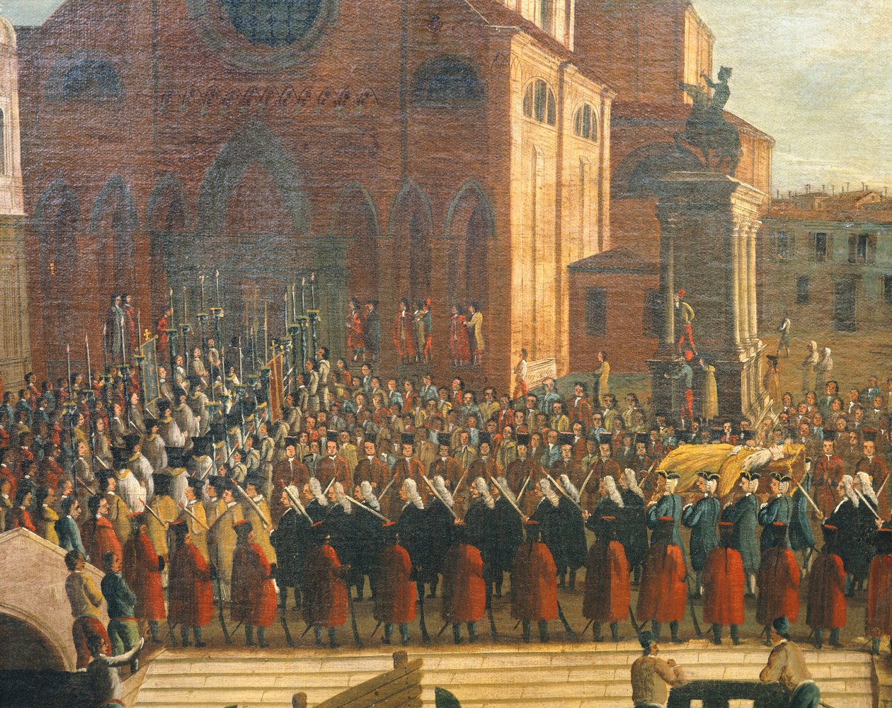 सेंटी जियोवानी ई पाओलो के चर्च में डोगे का अंतिम संस्कार, गेब्रियल बेला (1730-1799), कैनवास पर तेल। द्वारा गेब्रियल बेला