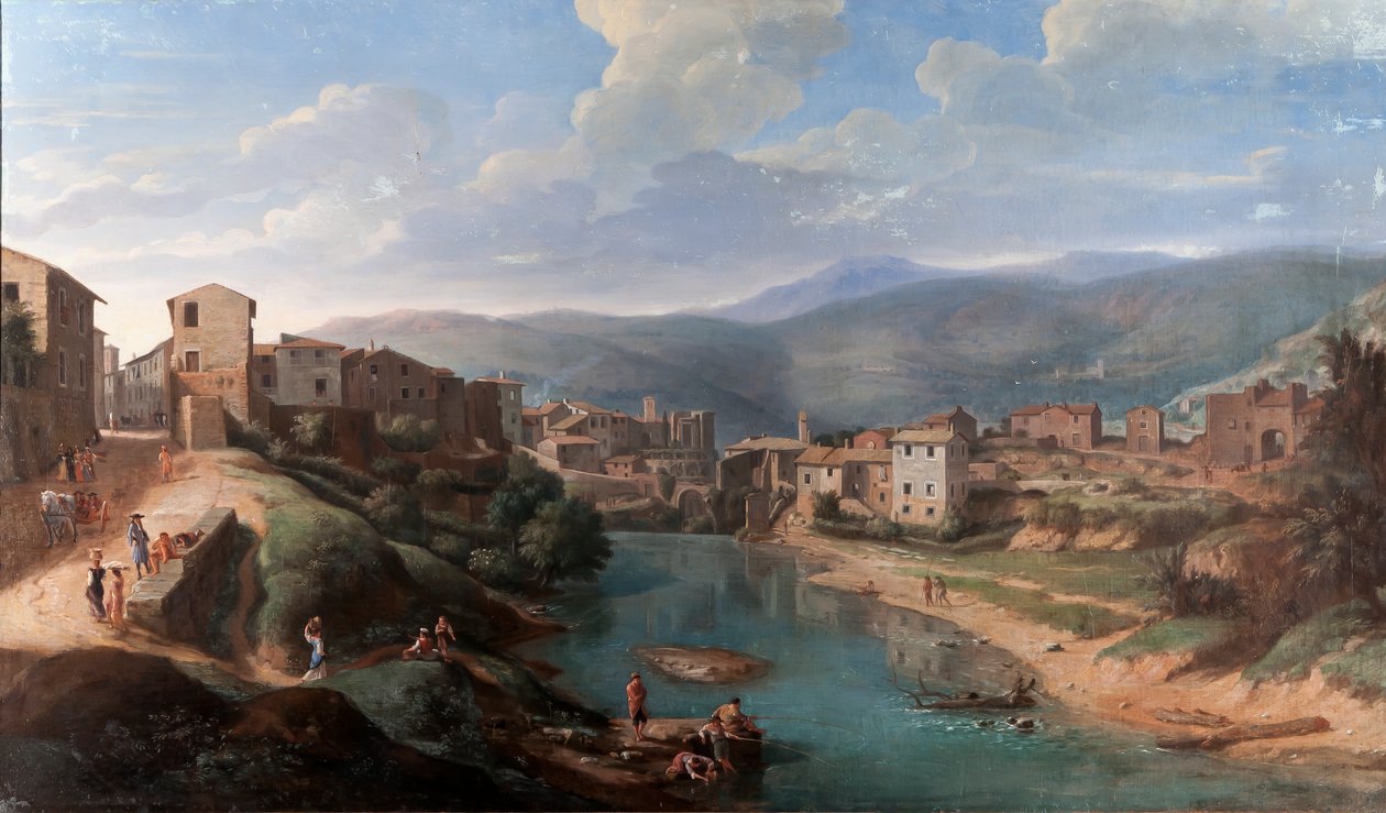 तिवोली में एनीन का दृश्य, c.1710-15 द्वारा गैस्पर वान विटेल