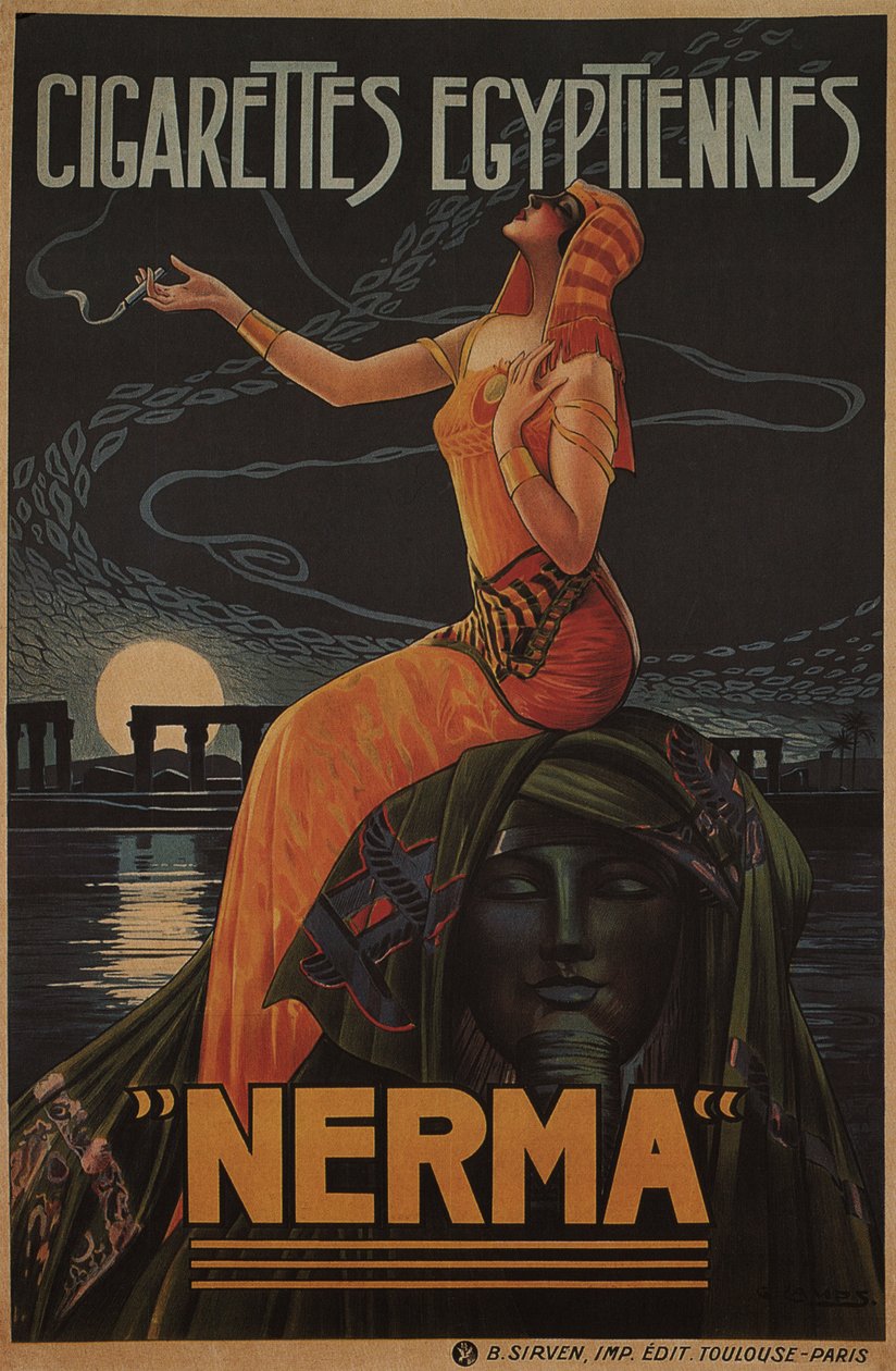 मिस्र की सिगरेट नर्मा, 1924 द्वारा गैस्पार शिविर