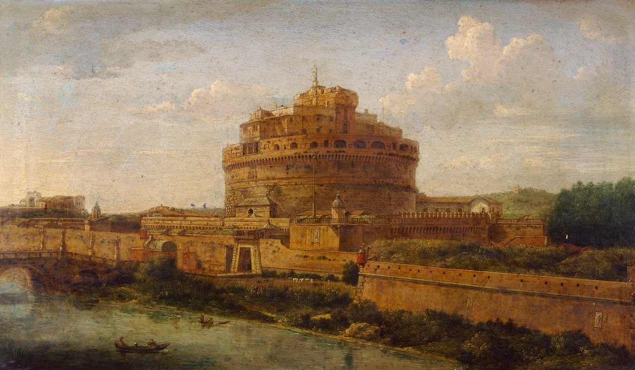 रोम में Castel Sant'Angelo, गैस्पर वैन विटेल, इटली के स्कूल के अज्ञात कलाकार द्वारा गैस्पर वान विटेल