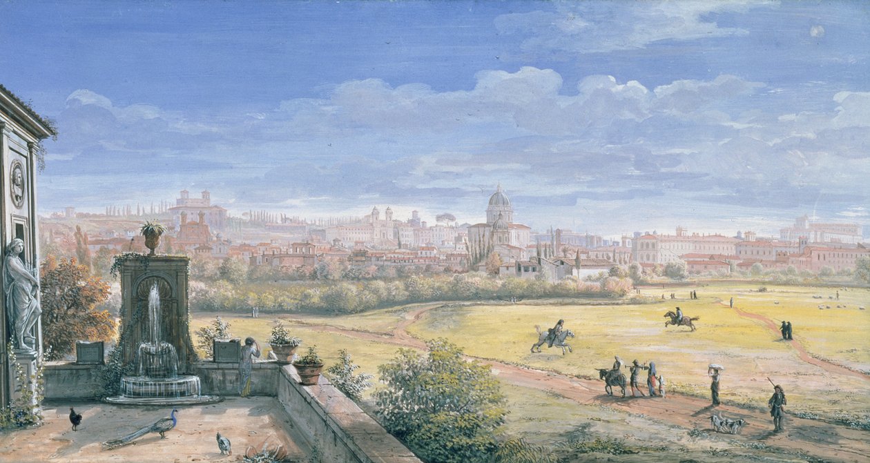 रोम का दृश्य, 1665 द्वारा गैस्पर वान विटेल