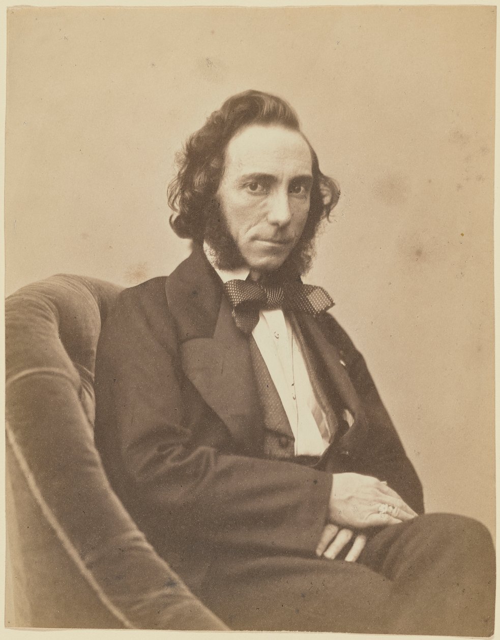 वायलिन वादक और संगीतकार अर्नेस्टो कैमिलो सिवोरी का चित्र 1815-1894, 1854-1855। द्वारा गैसपार्ड फेलिक्स नादर
