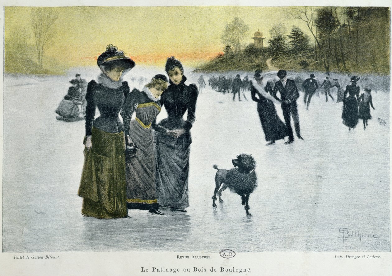 1891 में Bois de Boulogne में स्केटिंग द्वारा गैस्टन बेथ्यून