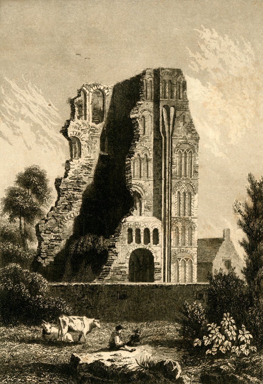 कैंटरबरी में एक मठ के खंडहर, c1842। द्वारा गौचेरेली
