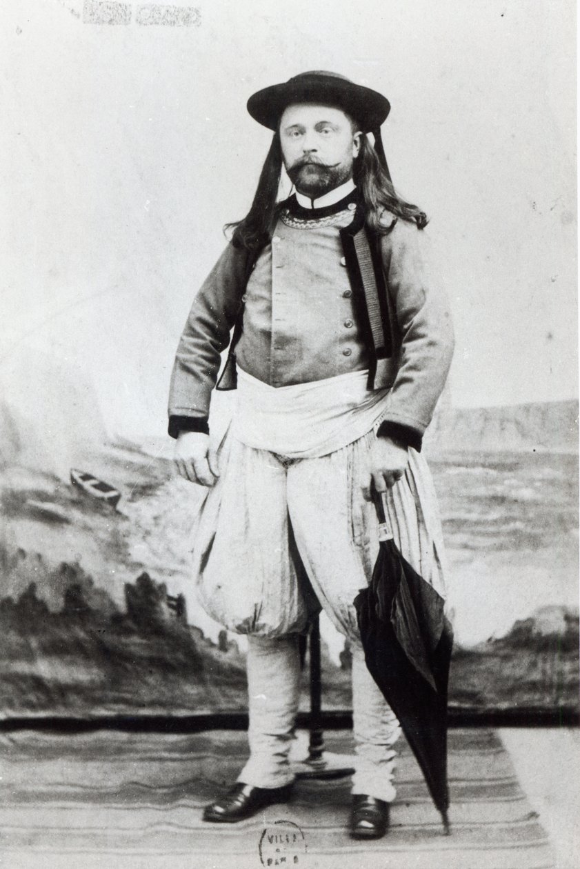 एमिल ज़ोला (1840-1902), क्विपर में फोटो (bw फोटो) द्वारा Genot