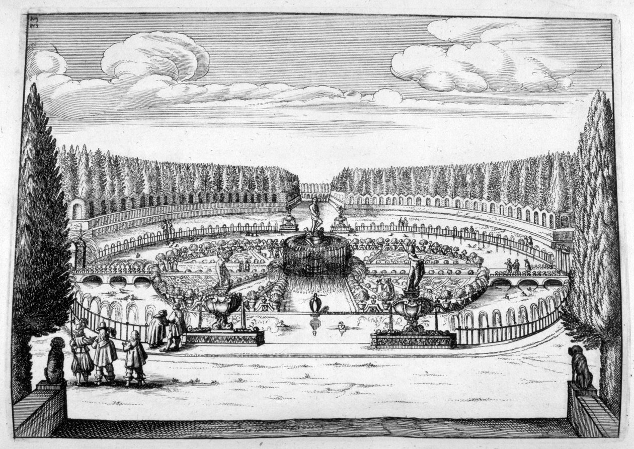 सजावटी फव्वारा और उद्यान डिजाइन, 1664 द्वारा जॉर्ज एंड्रियास बॉकलर