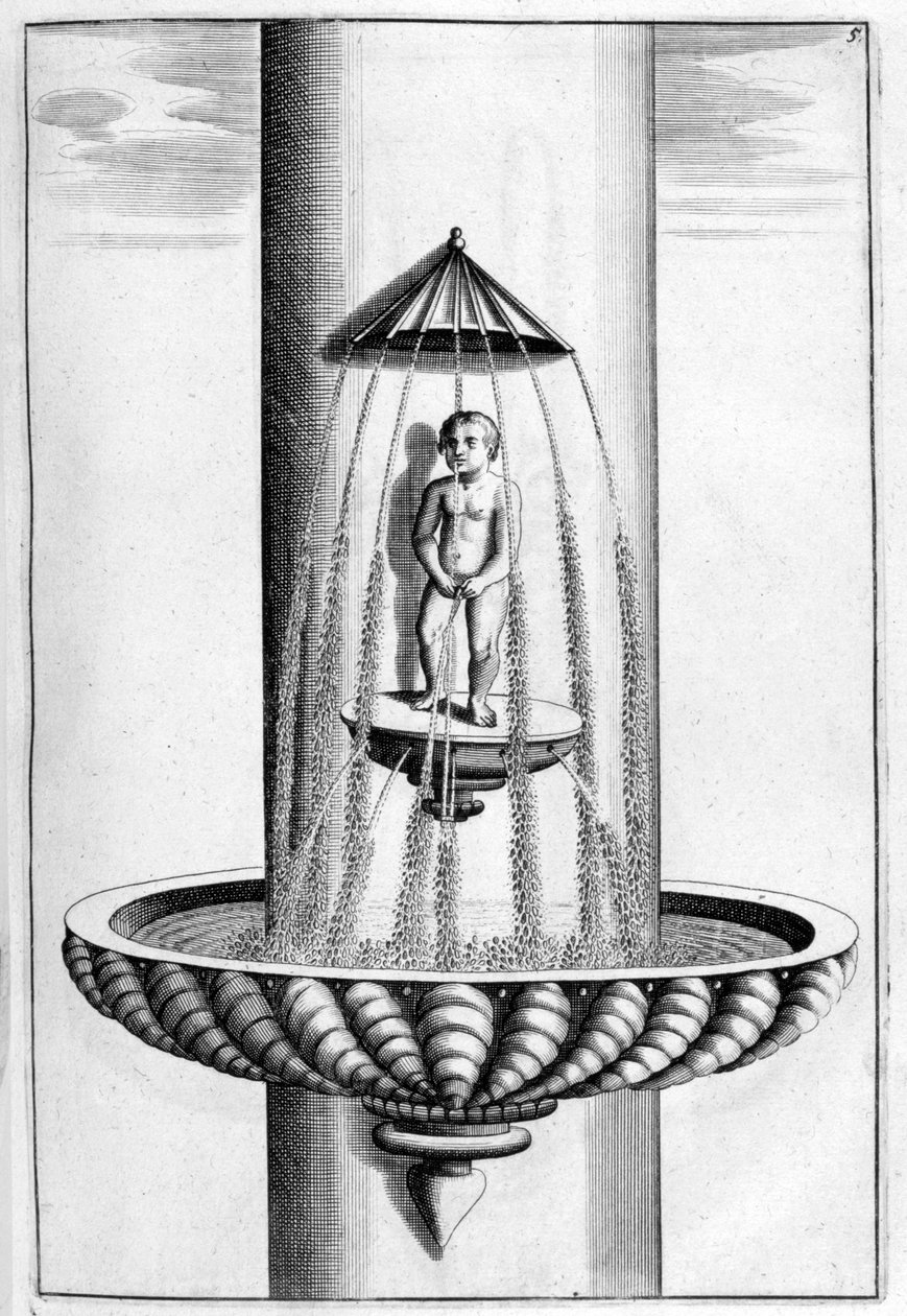 सजावटी फव्वारा डिजाइन, 1664 द्वारा जॉर्ज एंड्रियास बॉकलर