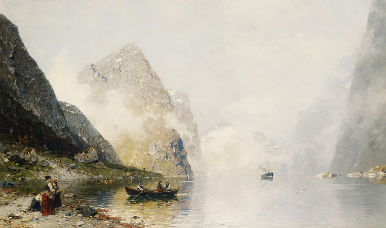 एक Fjord दृश्य द्वारा जॉर्ज एंटोन रासमुसेन