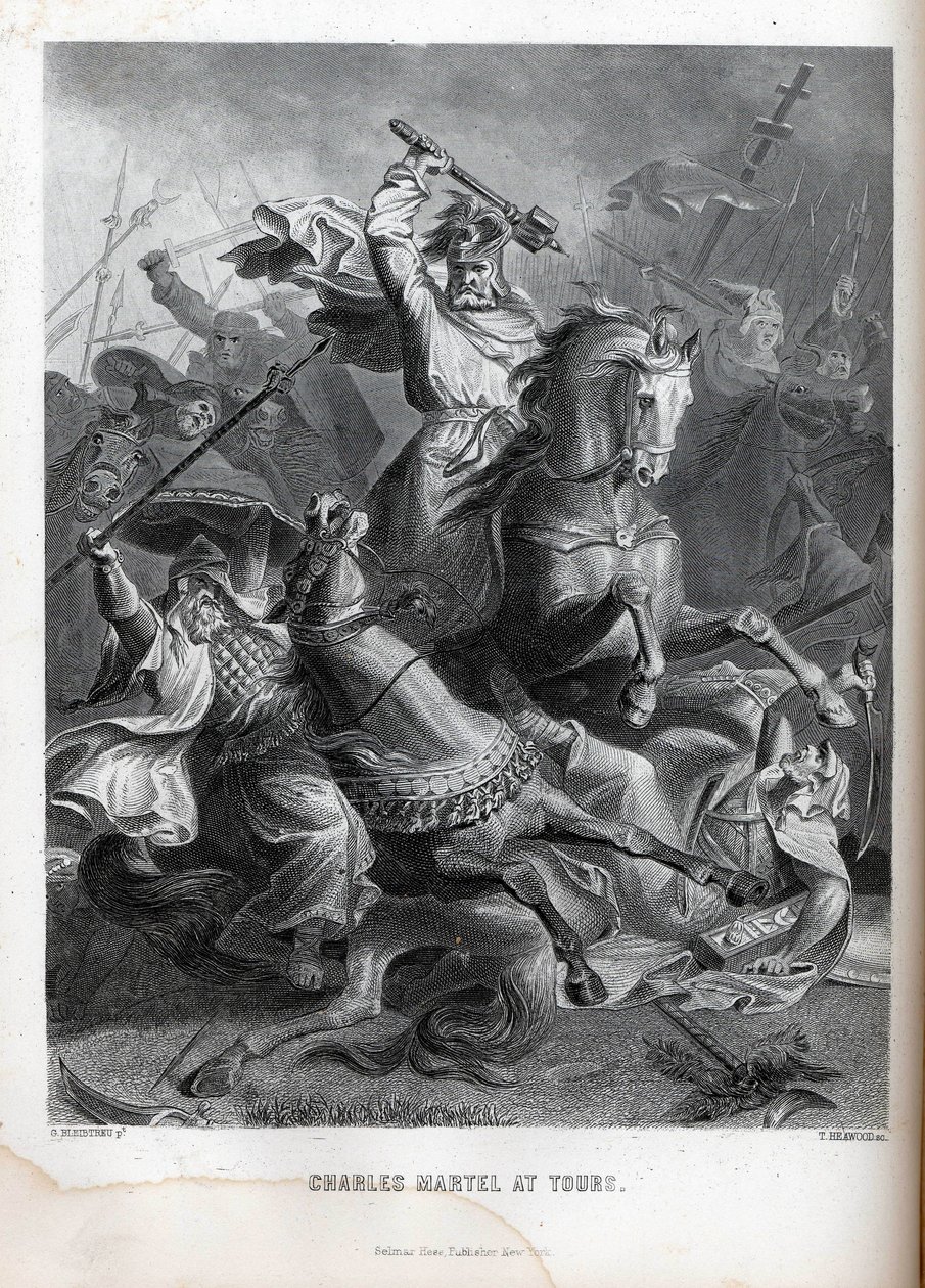 टूर्स में चार्ल्स मार्टेल, 1882 द्वारा जॉर्ज ब्लेबट्रेउ