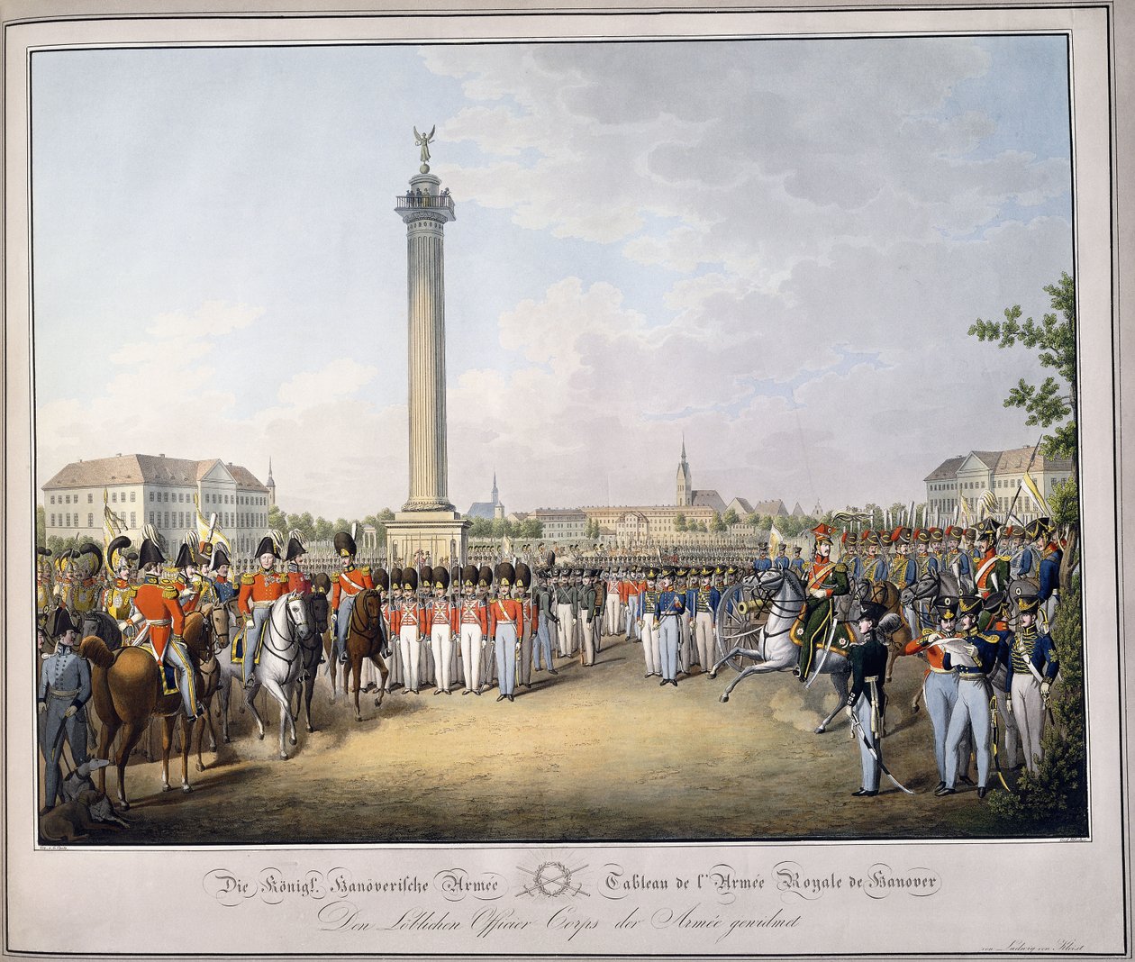 Tableau de l "Armee Royale de Hanover," Tableau des Armees de l "Europe" से, Luwig Von Kleist द्वारा, c.1828-1845 द्वारा जॉर्ज एमानुएल ओपित्ज़