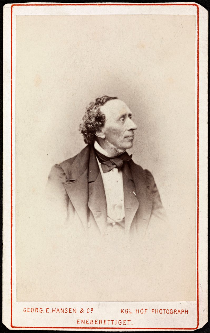 हंस क्रिश्चियन एंडरसन (1805-1875) का पोर्ट्रेट, हैनसेन, जॉर्ज एमिल (1833-1891) द्वारा। फोटोग्राफ, सी. १८७१. निजी संग्रह द्वारा जॉर्ज एमिल हैनसेन