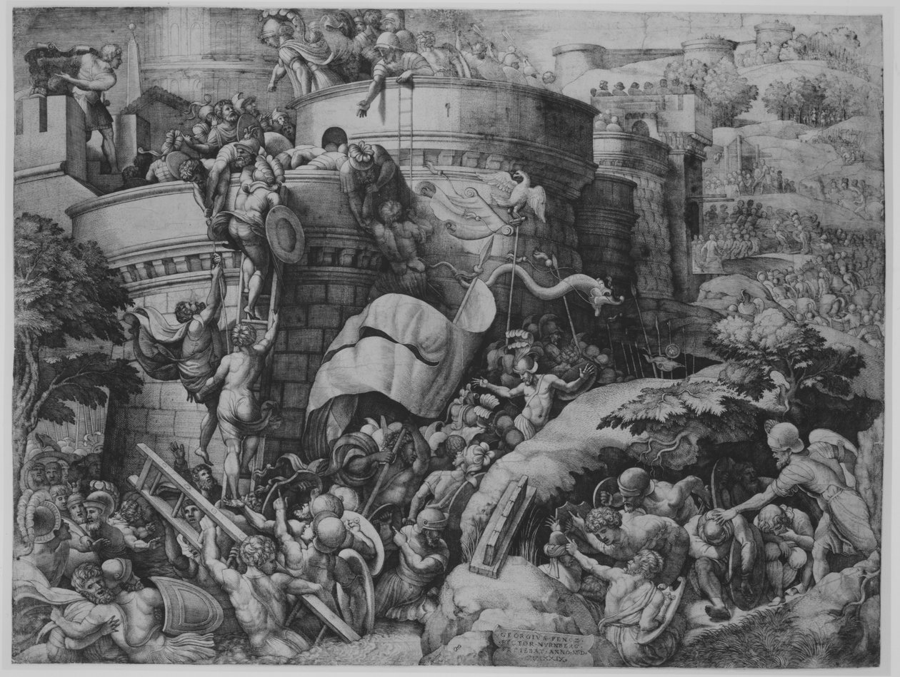 स्किपियो और उनके सैनिकों द्वारा कार्टाजेना पर कब्जा, 1539। द्वारा जॉर्ज पेन्कज़