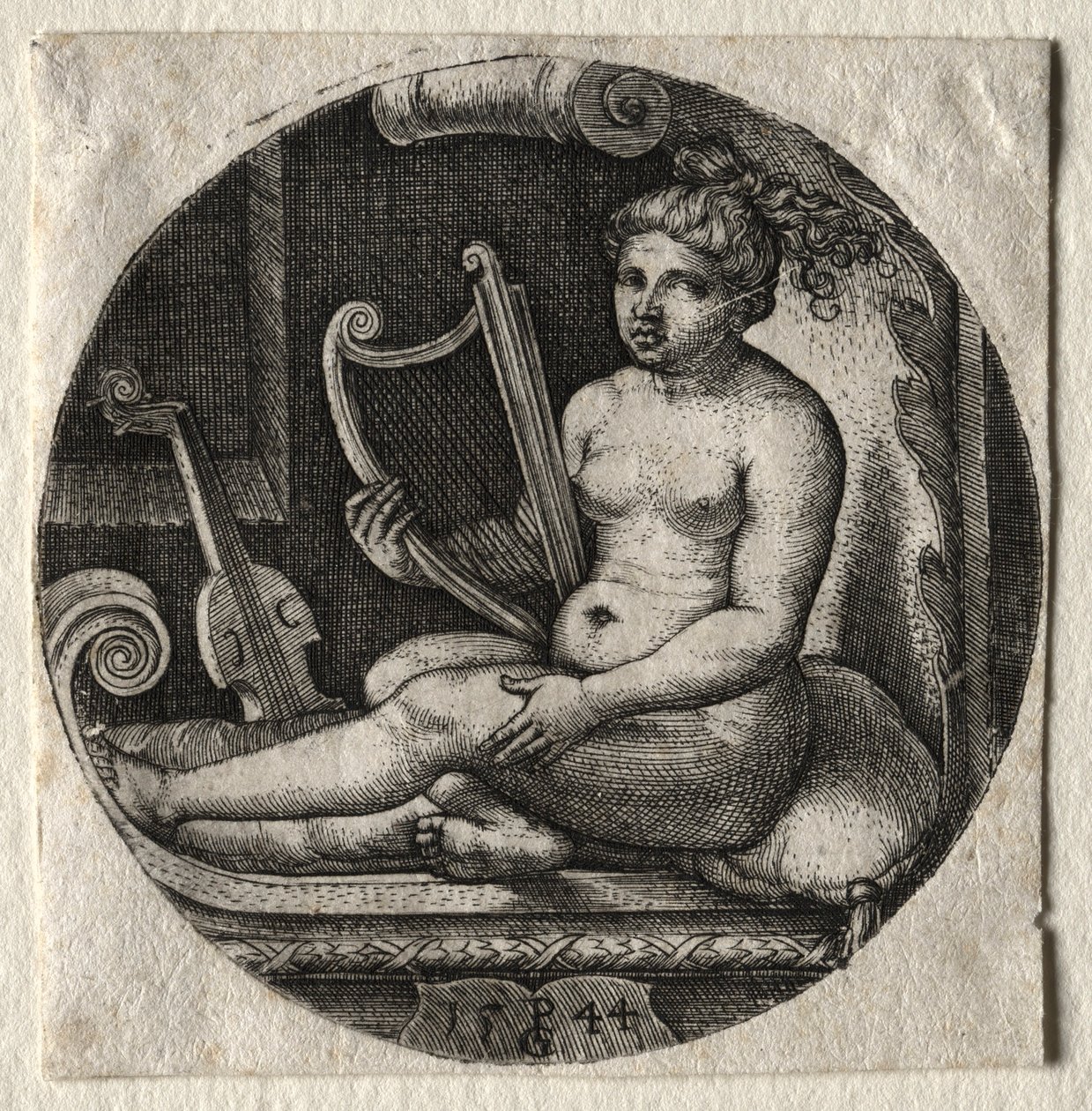हार्पिस्ट, 1544। द्वारा जॉर्ज पेन्कज़